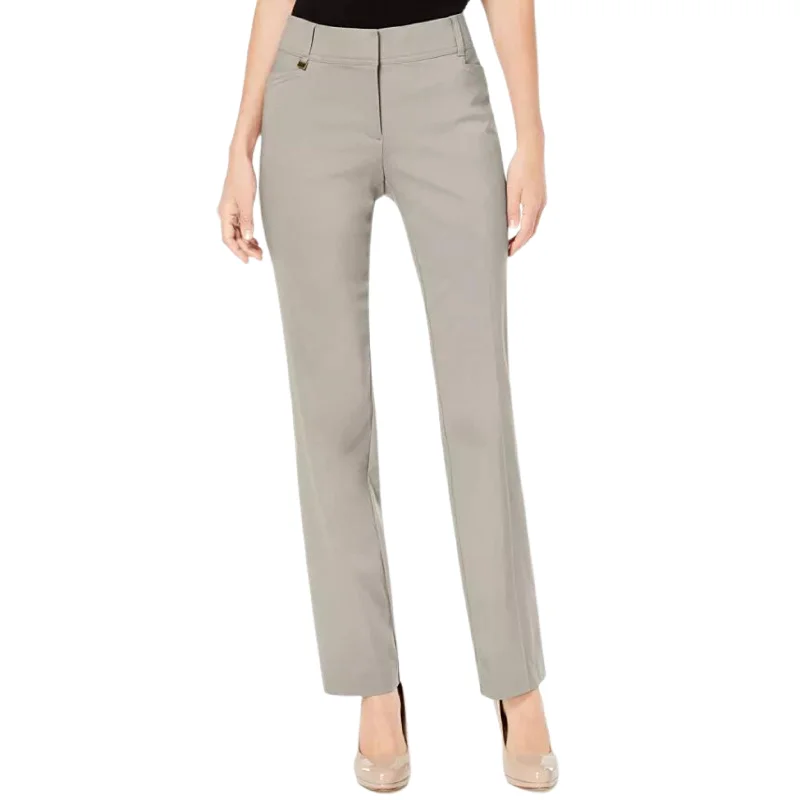 JM COLLECTION - Curvy-Fit Straight-Leg Pants Casual Track Pants