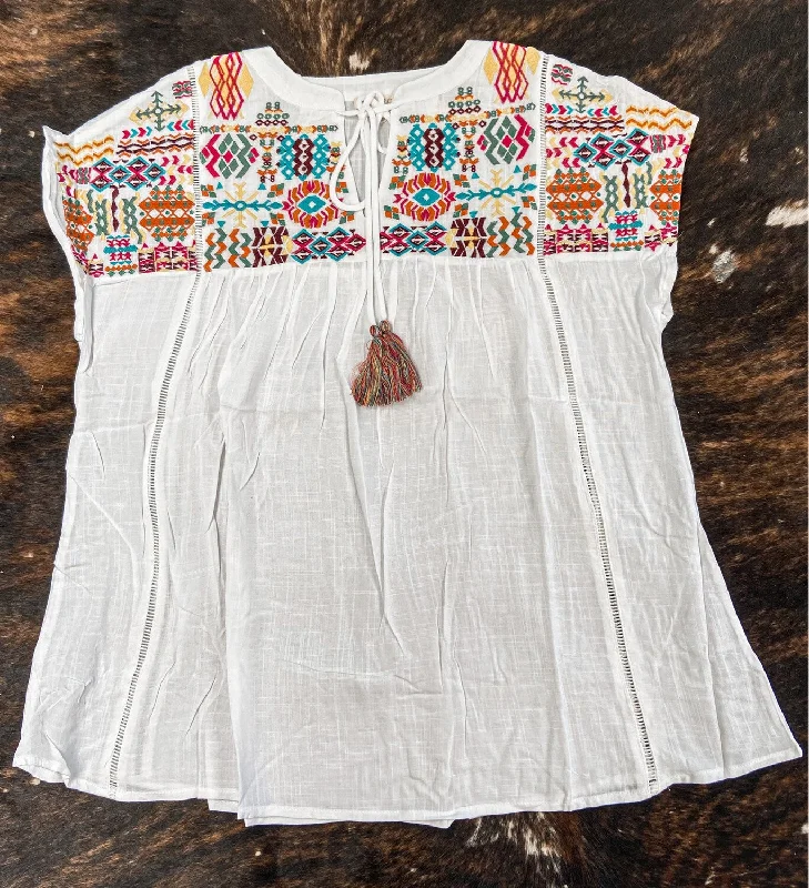 Boho Blouse Double Button Blouse