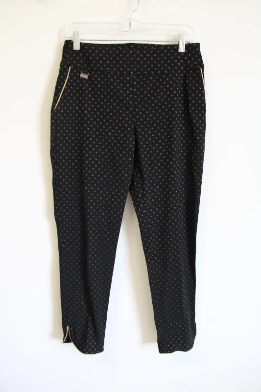 NEW Lisette L Montreal Black/Camel Ankle Pant Stylish Slim Trousers
