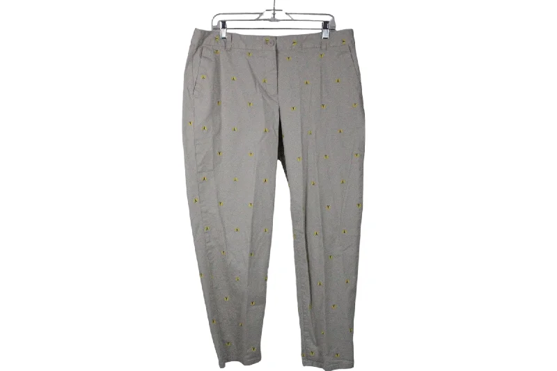 Talbots Weekend Chino Butterfly Embroidered Pant | 14 Modern Bootcut Pants