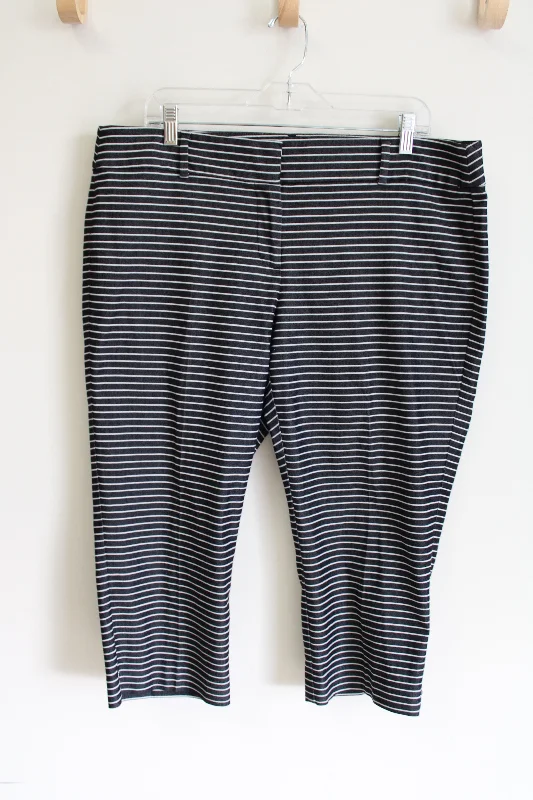LOFT Original Striped Capri Pant | 14 Petite Elegant High-Waist Pants