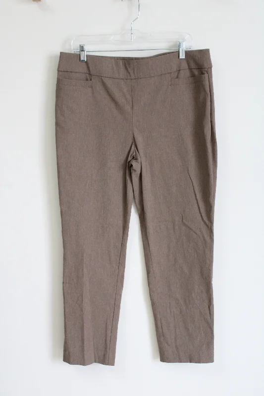 Briggs Brown Stretch Pants | 14 Petite Modern Bootcut Pants
