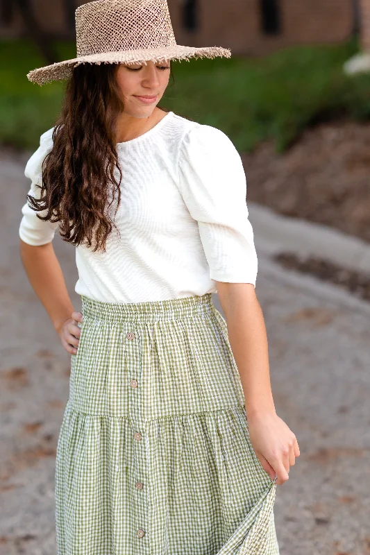White Puff Sleeve Blouse Sleeveless Chiffon Blouse
