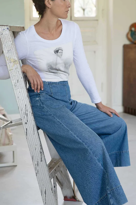 Ollie pant in Denim *organic cotton Lightweight Jogger Pants