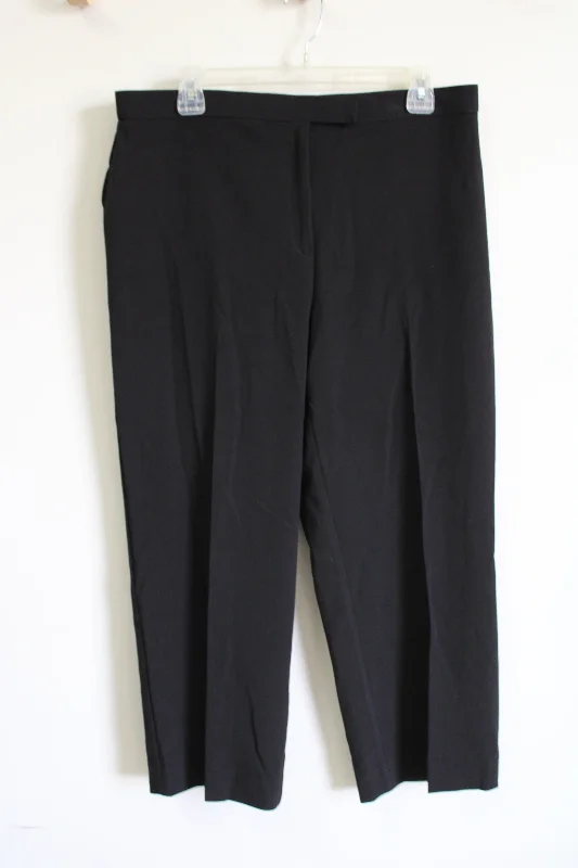Sag Harbor Stretch Petite Black Capri Pant | 14 Petite Lightweight Linen Pants