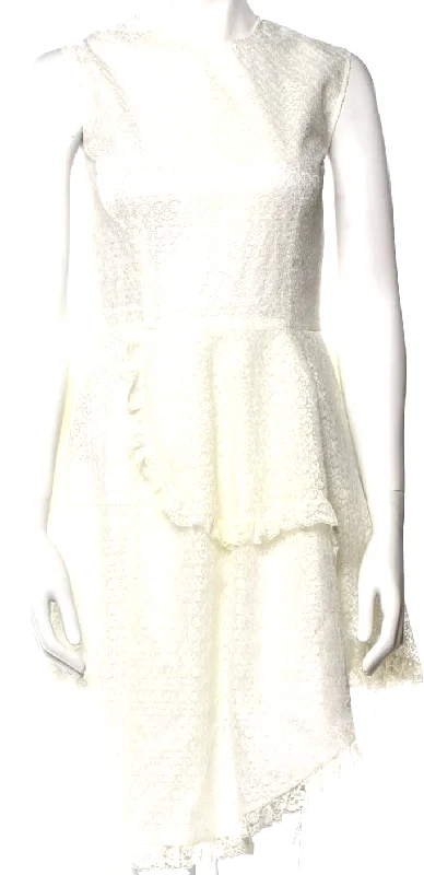 Simone Rocha UK. Neutrals Rayon Blend Layer Dress