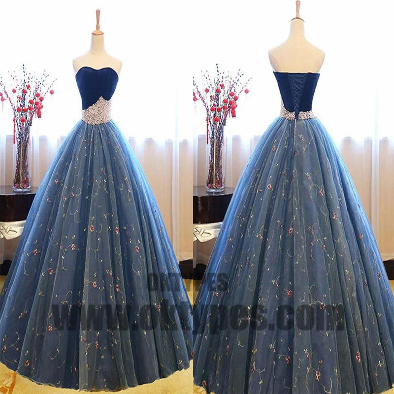 Ball Gown Princess Prom Dresses, Sweetheart Prom Dresses, Lace Up Appliques Long Prom Dresses, Charming Embroidery Prom Dresses With Little Beading, TYP0202 Ball Gown Princess Prom Dresses, Sweetheart Prom Dresses, Lace Up Appliques Long Prom Dresses, Charming Embroidery Prom Dresses With Little Beading, TYP0202