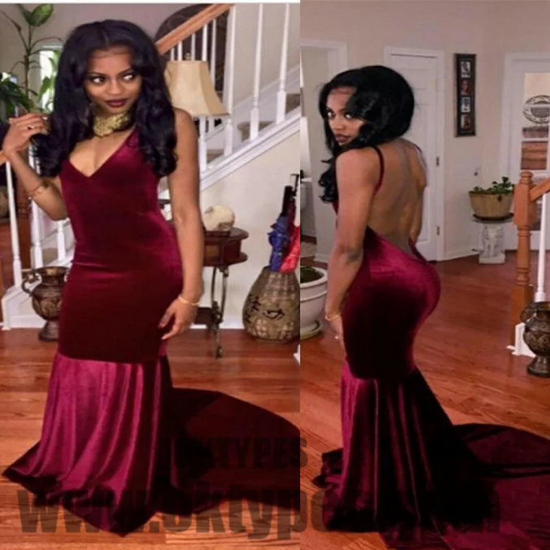 Claret Long Mermaid Prom Dresses, Spaghetti Strap Prom Dresses, Backless Prom Dresses, Sexy Evening Dresses, TYP0266 Claret Long Mermaid Prom Dresses, Spaghetti Strap Prom Dresses, Backless Prom Dresses, Sexy Evening Dresses, TYP0266