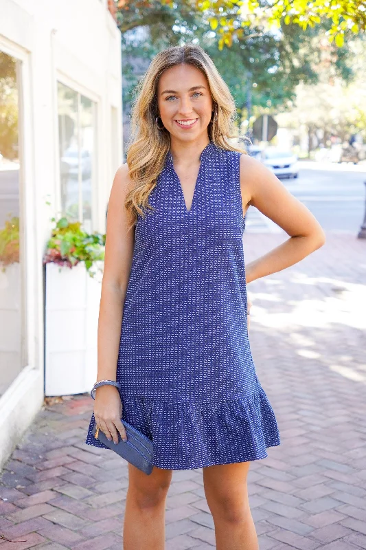 Stitched Ruffle Dress
