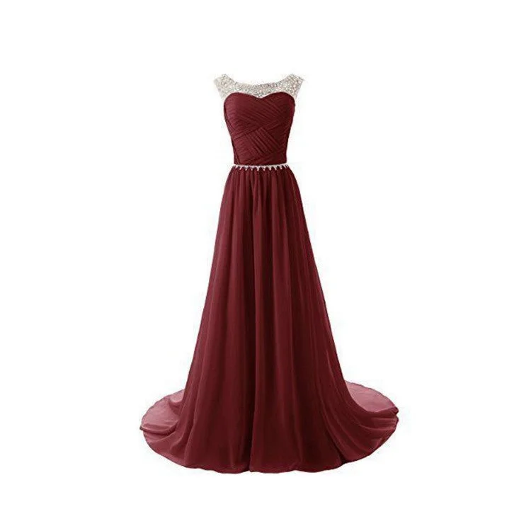 Long Floor Length Chiffon Prom Dresses, Beading Prom Dresses, Zipper Prom Dresses, Bateau Prom Dresses, TYP0242 Long Floor Length Chiffon Prom Dresses, Beading Prom Dresses, Zipper Prom Dresses, Bateau Prom Dresses, TYP0242