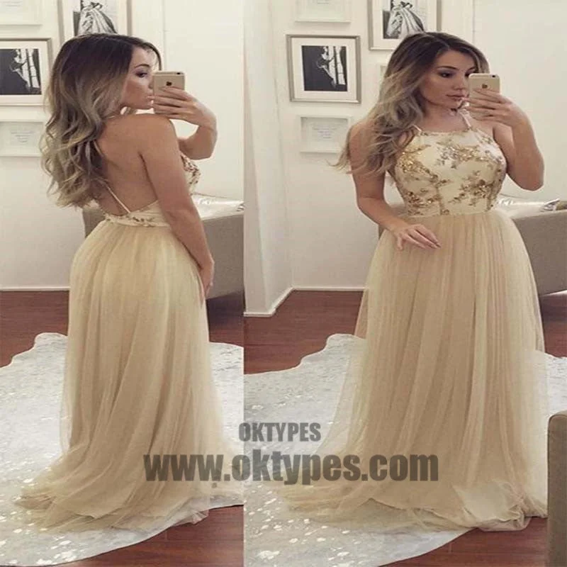 Long Floor Length Tulle Prom Dresses, Beading Prom Dresses, Halter Strap Prom Dresses, Backless Prom Dresses, TYP0280 Long Floor Length Tulle Prom Dresses, Beading Prom Dresses, Halter Strap Prom Dresses, Backless Prom Dresses, TYP0280