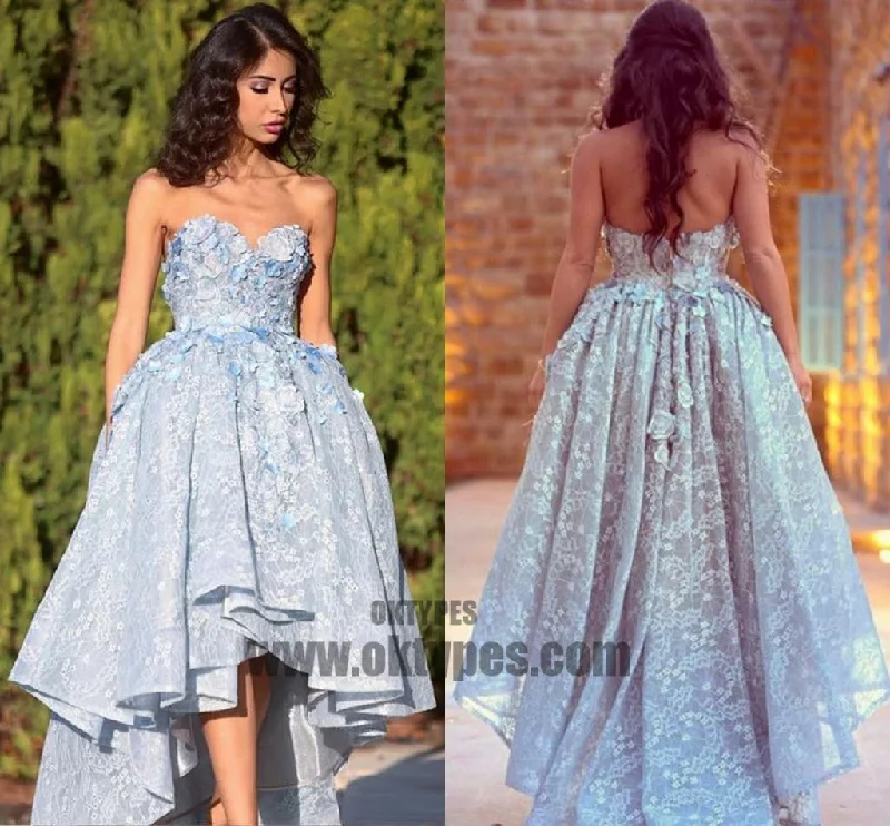 High Low Prom Dresses, Lace Sweetheart Prom Dresses, Appliques Zipper Prom Dresses, Elegant Prom Dresses, TYP0301 High Low Prom Dresses, Lace Sweetheart Prom Dresses, Appliques Zipper Prom Dresses, Elegant Prom Dresses, TYP0301