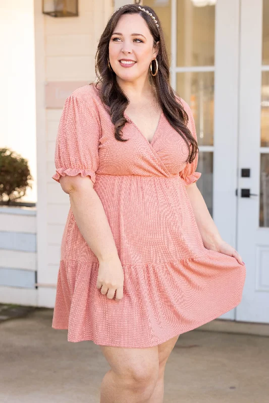 Popping Queen Dress, Coral