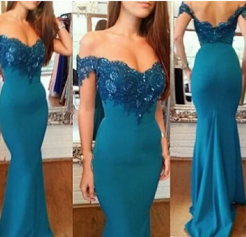 Long Mermaid Prom Dresses, Off-shoulder Prom Dresses With Little Lace, Backless Prom Dresses, TYP0229 Long Mermaid Prom Dresses, Off-shoulder Prom Dresses With Little Lace, Backless Prom Dresses, TYP0229
