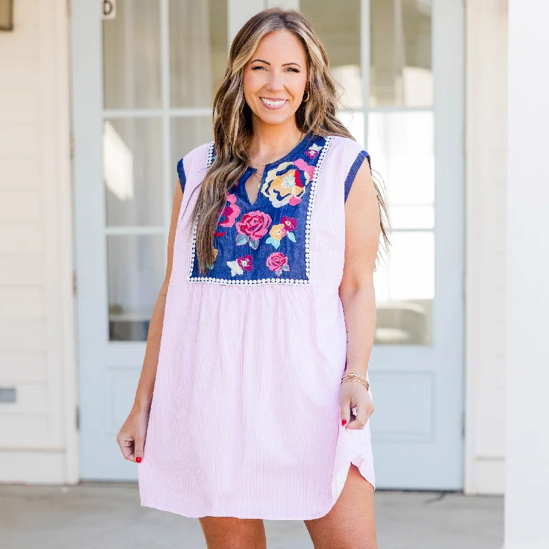 Blossoms On A Tree Dress, Light Pink