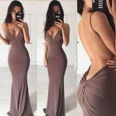 Sexy Deep V-neck Prom Dresses, Backless Prom Dresses With Sweep Trailing, Charming Prom Dresses, TYP0203 Sexy Deep V-neck Prom Dresses, Backless Prom Dresses With Sweep Trailing, Charming Prom Dresses, TYP0203