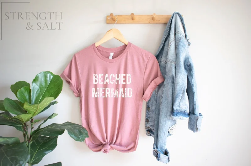 Beached Mermaid Unisex Tee Boxy Fit Fitted Loose