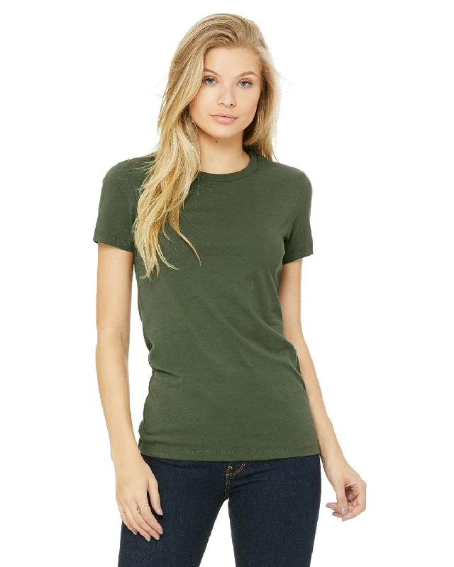 Bella+Canvas Ladies Favorite T-Shirt | Military Green Notch Collar Peter Pan Collar Cowl Neck Bella+Canvas Ladies Favorite T-Shirt | Military Green Notch Collar Peter Pan Collar Cowl Neck