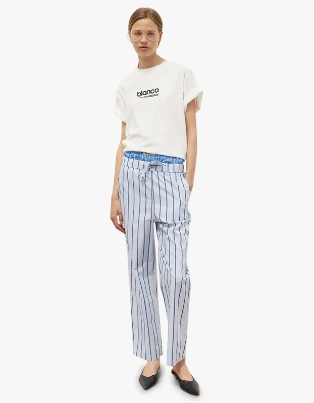 Dreyfus Tee - White Solid Print Embellished