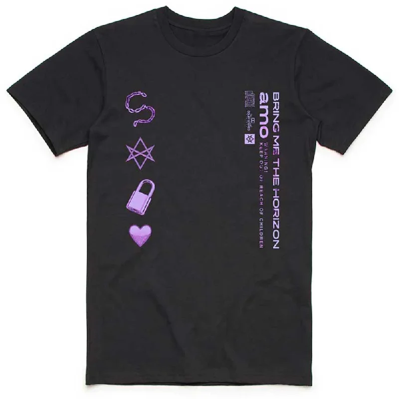 BRING ME THE HORIZON Attractive T-Shirt, Amo Symbols Lace Blend Ribbed Blend Corduroy Blend