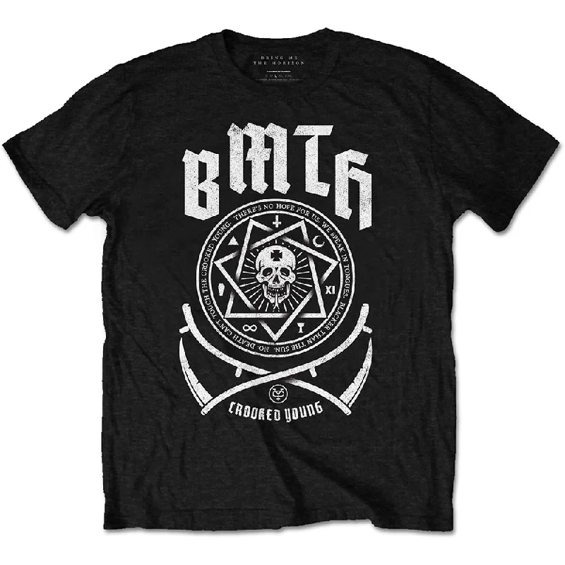 BRING ME THE HORIZON Attractive T-Shirt, Crooked Elasticated Padded Insulated