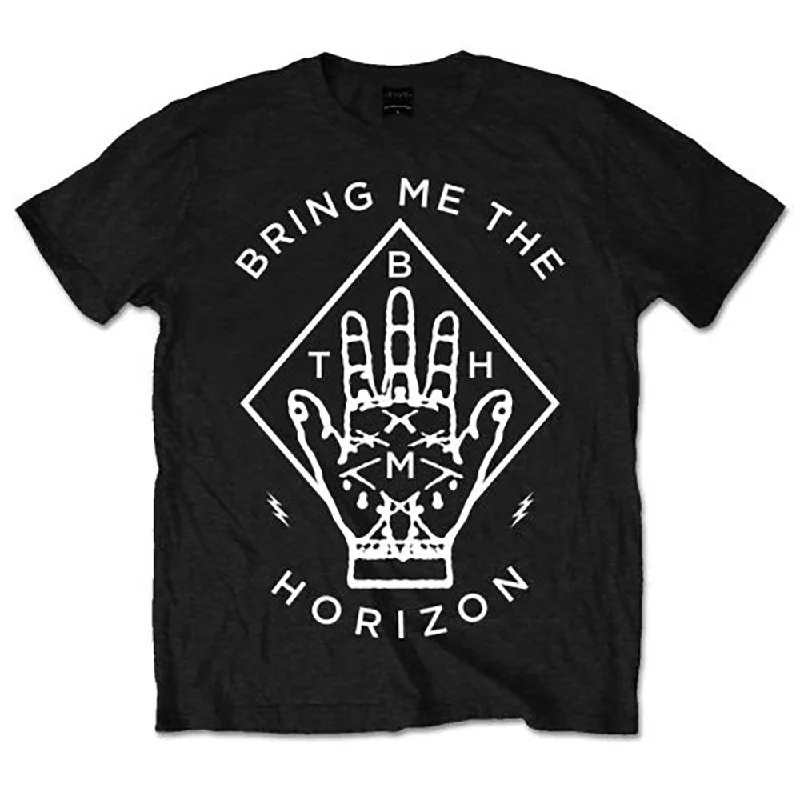 BRING ME THE HORIZON Attractive T-Shirt, Diamond Hand Denim Fabric Leather Fabric Suede Fabric BRING ME THE HORIZON Attractive T-Shirt, Diamond Hand Denim Fabric Leather Fabric Suede Fabric