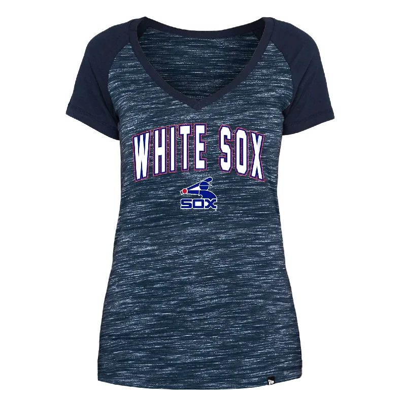 Chicago White Sox Baseball Logo T Shirt Women's/New Era Graphic Embroidered Appliqued Chicago White Sox Baseball Logo T Shirt Women's/New Era Graphic Embroidered Appliqued