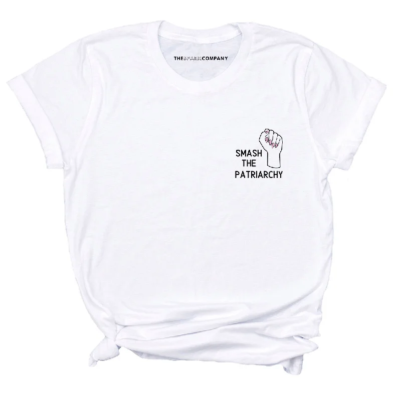 Embroidered Smash The Patriarchy Feminist T-Shirt Basic T-Shirt Crew Neck Short Sleeve Embroidered Smash The Patriarchy Feminist T-Shirt Basic T-Shirt Crew Neck Short Sleeve