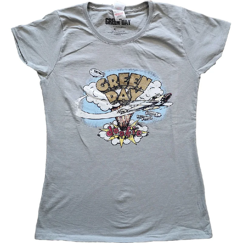 Green Day Ladies T-Shirt: Vintage Dookie Anti-Pilling Machine Wash Handmade