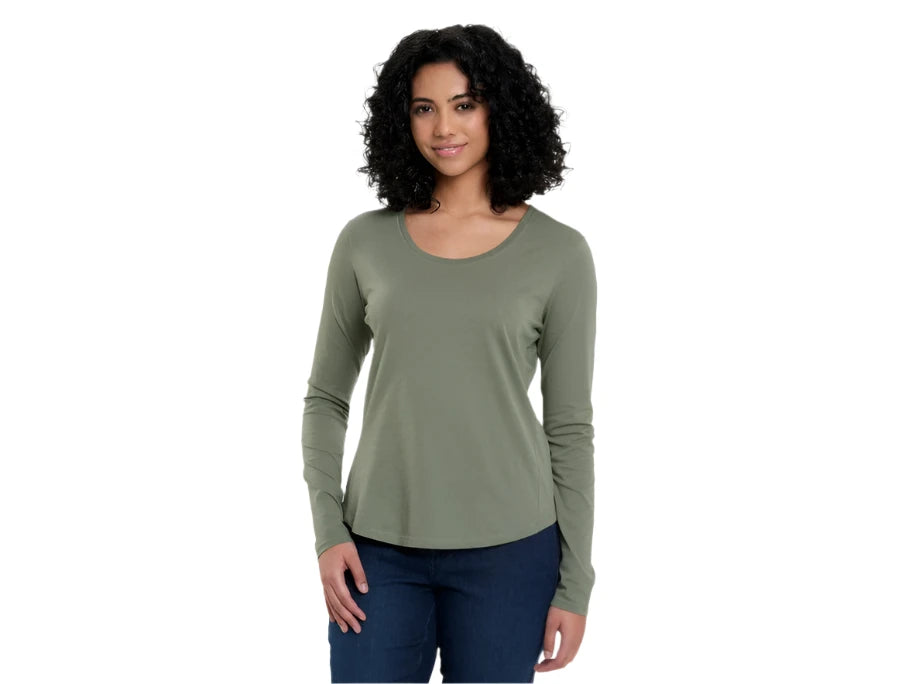 Kuhl Arabella Women's Scoop LS T-Shirt Striped Floral Plaid