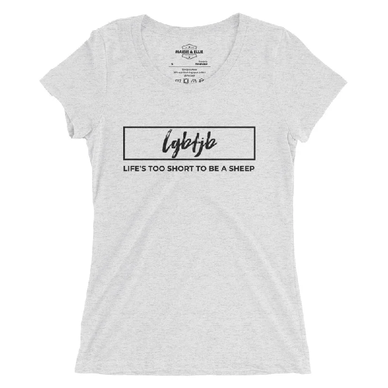 Let's Go B.... F*JB Box Script Ngo Women's Tri-Blend Slim Fit T-Shirt Anti-Shrink Durable Soft Let's Go B.... F*JB Box Script Ngo Women's Tri-Blend Slim Fit T-Shirt Anti-Shrink Durable Soft