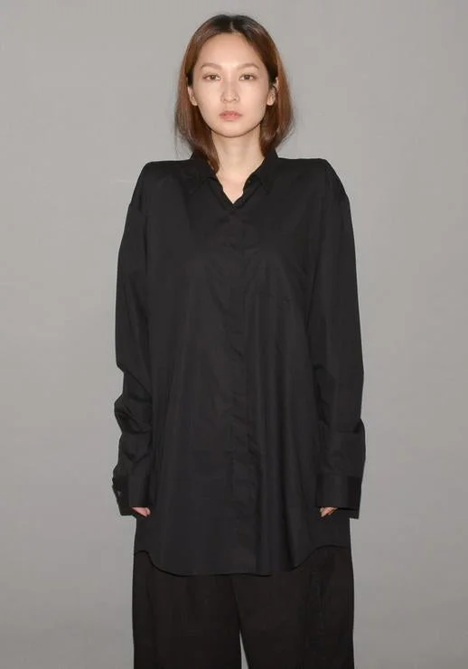 LUTZ HUELLE LU1010 TINKERBELL SHIRT BLACK Oversized T-Shirt Spandex breathable