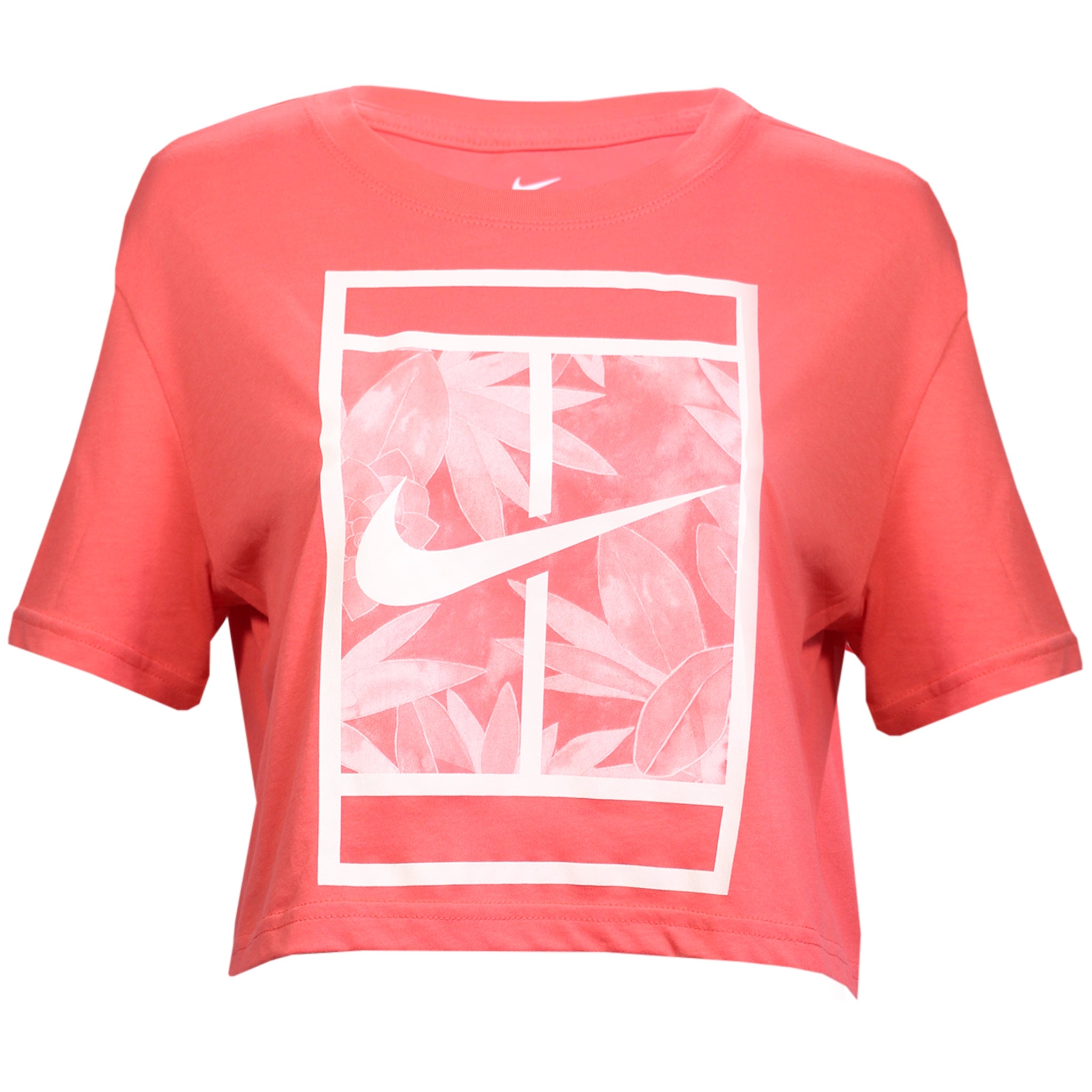 Nike Women's Court DF Slam Crop Tee FJ2711-850 Chenille Brocade Lace