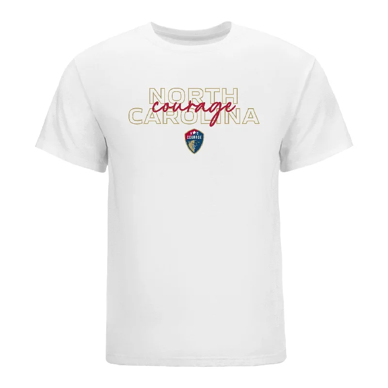 Unisex NC Courage Mosaic Motion White Tee Nylon Fabric Polyester Fabric Spandex Fabric