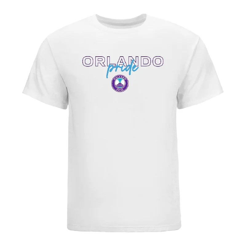 Unisex Orlando Pride Mosaic Motion White Tee Cashmere Blend Cotton Blend Poly Blend
