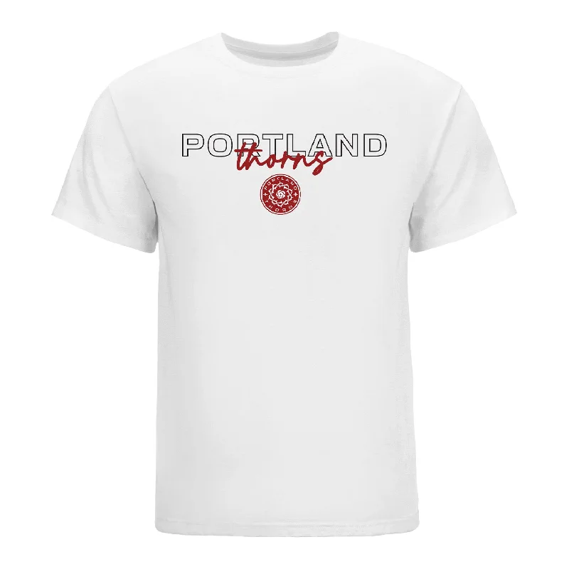 Unisex Portland Thorns Mosaic Motion White Tee Nylon Fabric Polyester Fabric Spandex Fabric