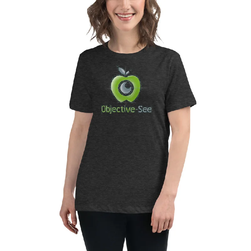 Objective-See Hand Drawn Logo tShirt (Women) Zippered Buttoned Snapped