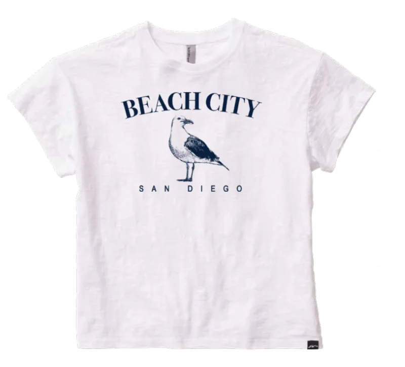 Other Way Beachcity San Diego Slub Tee Collared Crew Neck Turtle Neck