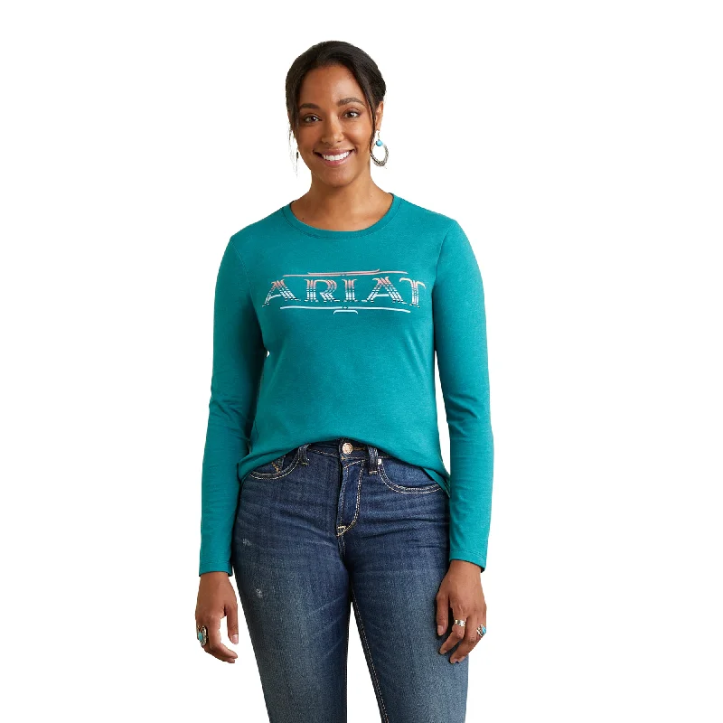 Ariat Serape Style Tee Mesh Fabric Canvas Fabric Denim Fabric
