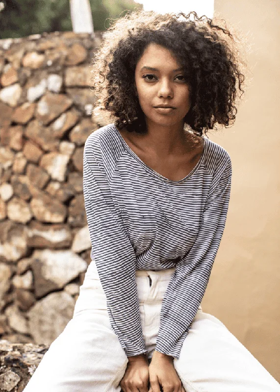 Salt Long Sleeve Tee Striped Floral Plaid