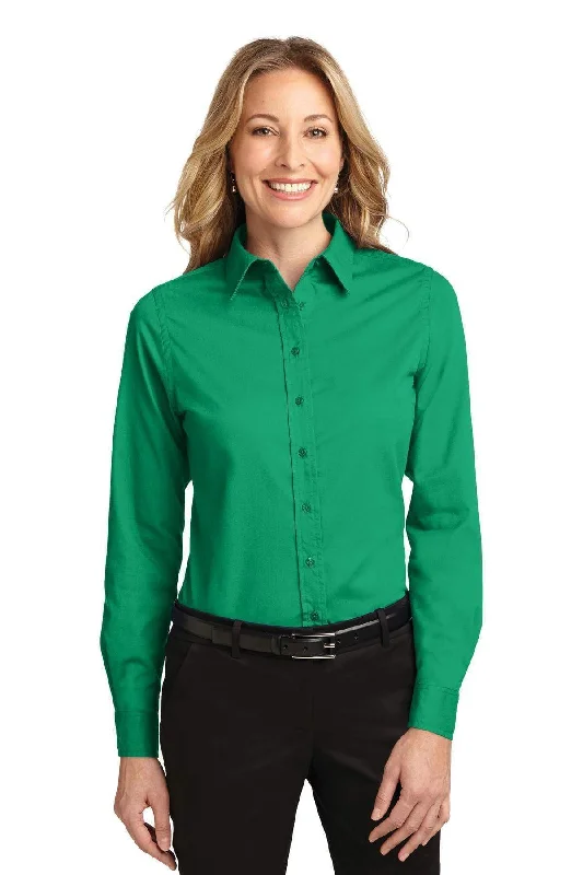 Port Authority Ladies Long Sleeve Easy Care Shirt.  L608 Zippered Buttoned Snapped