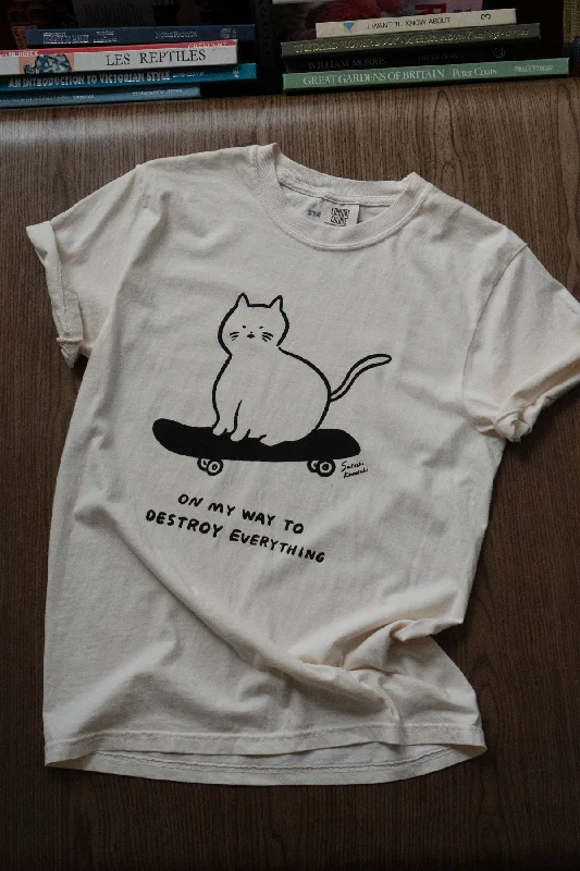 Sk8 Cat T-Shirt Satin Blend Silk Blend Wool Blend