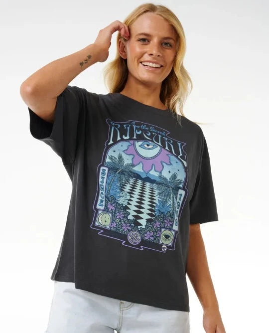Slow Down Heritage Tee V-Neck T-Shirt Long Sleeve Cotton