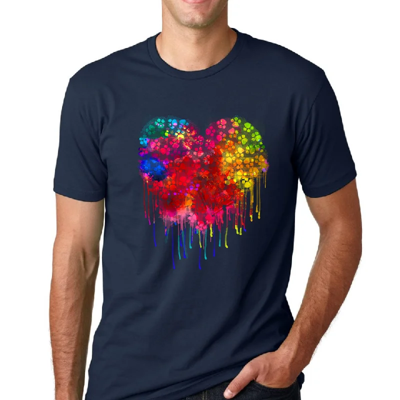 Spray Paint Paw Print Heart Print Unisex T-Shirt Houndstooth Herringbone Solid