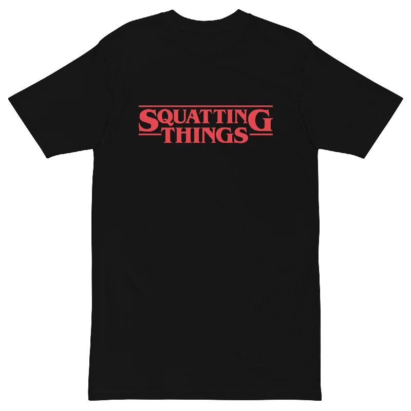 Squatting Things Premium Graphic Shirt Zippered Front Buttoned Front Snap Front