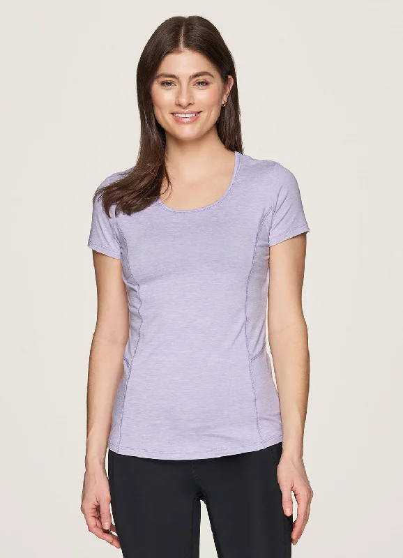 Stratus Seamed Super Soft Tee Satin Blend Silk Blend Wool Blend