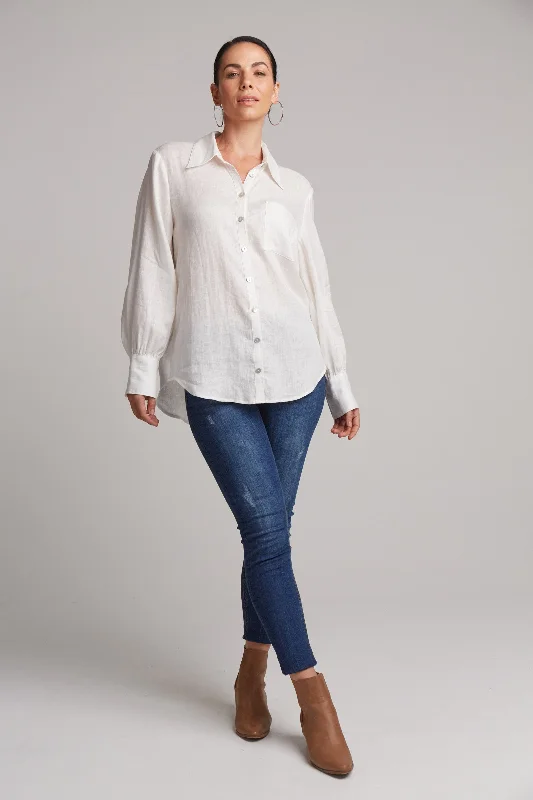 STUDIO SHIRT SALT Real Fur Shearling Chenille