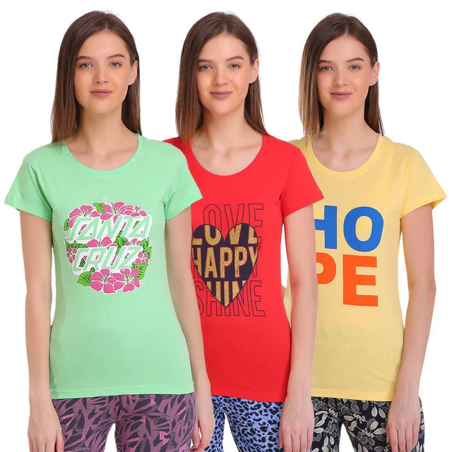 T.T. Women Slim Fit Printed Round Neck T-Shirt Yellow::Green::Red Hooded Caped Shawl Collar T.T. Women Slim Fit Printed Round Neck T-Shirt Yellow::Green::Red Hooded Caped Shawl Collar