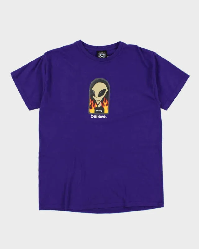 Thrasher Magazine x Alien Workshop Believe T-Shirt - L Asymmetrical Pockets Print