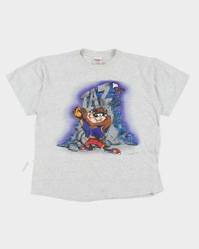 Vintage 1996 Tasmanian Devil Basketball T-Shirt - L Terry Blend Velvet Blend Canvas Blend Vintage 1996 Tasmanian Devil Basketball T-Shirt - L Terry Blend Velvet Blend Canvas Blend